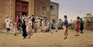 教会を去る 作： Germán Álvarez Algeciras
